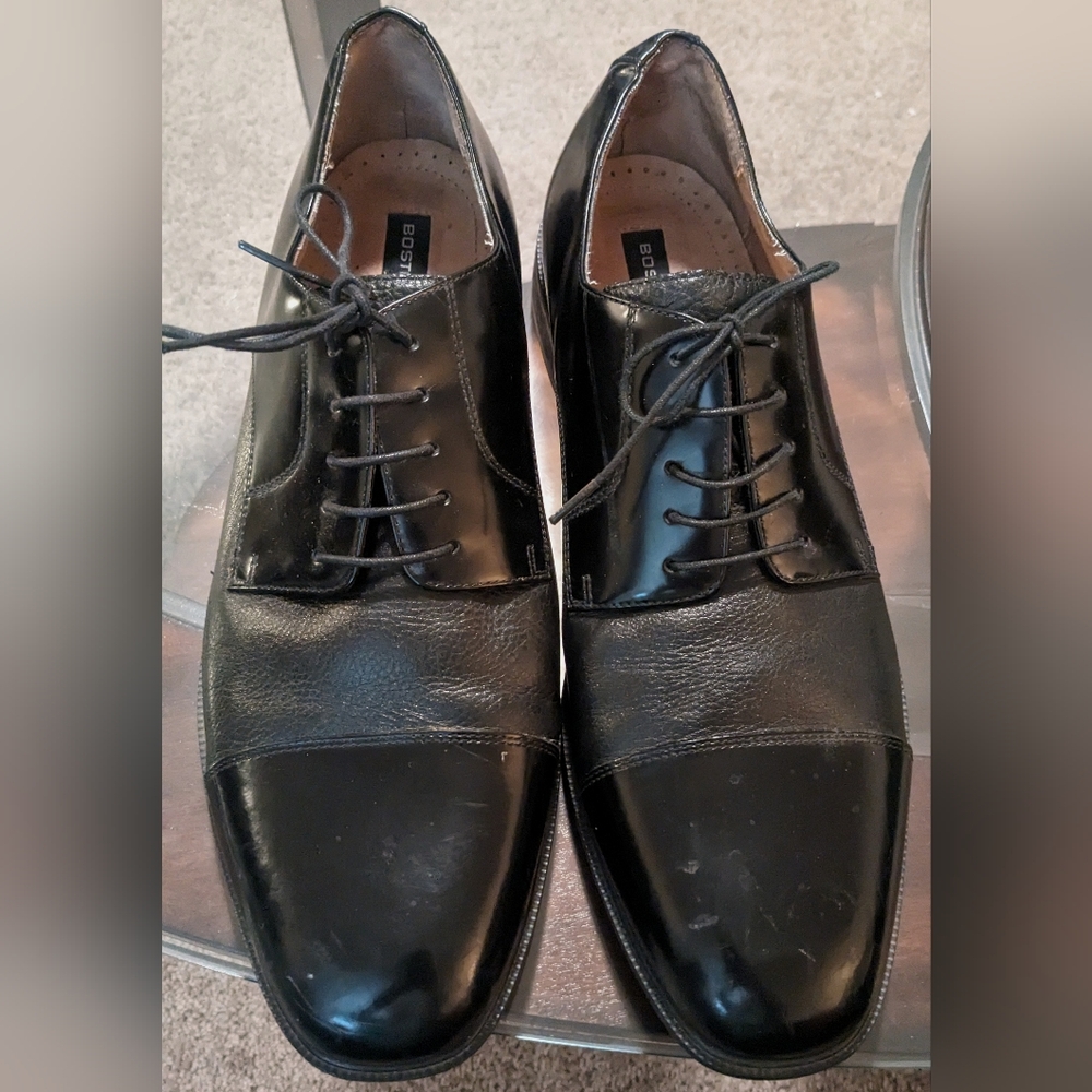 Men's Black Leather Captoe Bostonian Dress Oxford Shoes Great  Cond -  Size 13 M